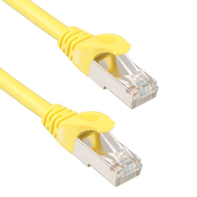 Cabo externo Cat7 SSTP amarelo, patch cord prático 26AWG LSZH