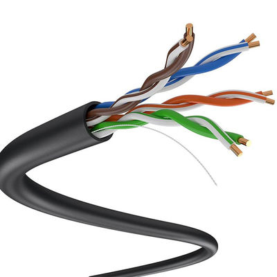 Cabo do fumo Cat5e de 24AWG LSZH baixo, zero cabos externos 305m do halogênio Cat5e