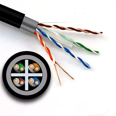 Cobre puro da rede dobro da bainha Cat6 Lan Cable UTP para exterior