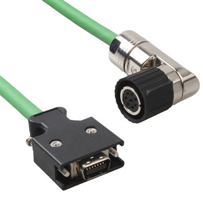V90 6FX3002-2DB10 Cabos de codificação Servo motor conector plug com cabo verde instalação fixa